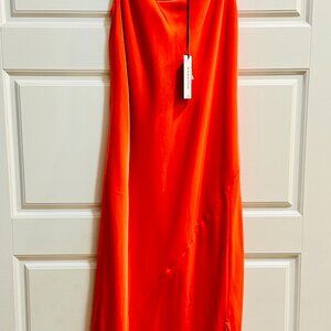 ARITZIA FONDA SATIN DRESS - POPPY RED - SMALL
